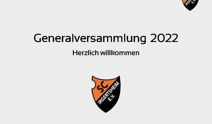 Generalversammlung am 19.06.2022