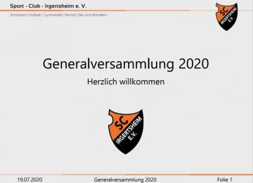 gezeigte Folien in der Generalversammlung am 19.07.2020