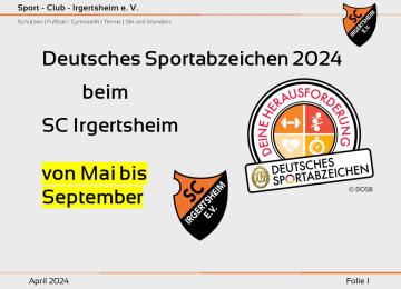 Sportabzeichen 2024 beim  SCI